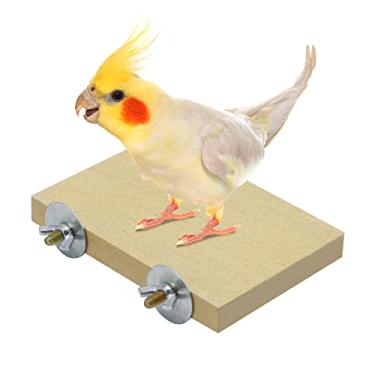 Imagem de Pássaro papagaio poleiro plataforma natural madeira grossa moagem garra suporte adequado para papagaio periquito calopsita periquito periquito bicho-papagaio periquito conures periquito