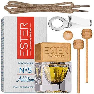 Imagem de Perfume de luxo para carro - ambientador - vício em №5: para mulheres - difusor de óleo essencial de luxo de 100 ml com bastões - Purificador de ar de perfume de longa duração com aromas requintados (floral, frutado, balsâmico, doce, almíscar)