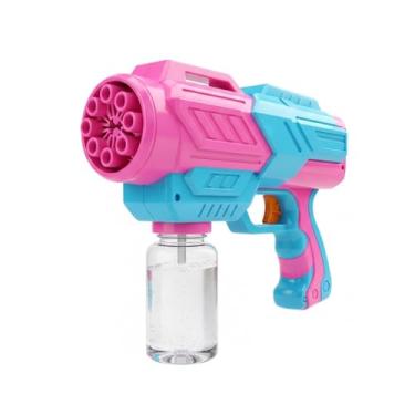 Imagem de Arma de Bolhas Infantil Colorida – Máquina de Bolhas Automática com Luzes, Potente, Fácil de Usar – Brinquedo Divertido para Crianças