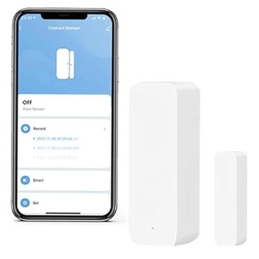 Imagem de IHSENO Sensor de janela de porta WiFi, detector inteligente de porta aberta/fechada com alerta de aplicativo, sensor de entrada sem fio, alarme para segurança doméstica e automação (1 unidade)