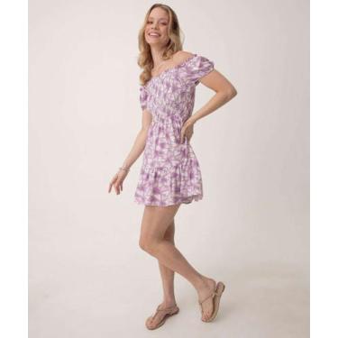 Imagem de Vestido Feminino Ciganinha Estampa Flores Marisa-21012, Roxo, GG