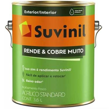 Imagem de Tinta Acrílica Fosco Completo 3,6L Cromio - Suvinil - 50830694 - Unitá