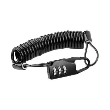 Imagem de Cadeado Antifurto Portátil Para Bicicleta E Moto Com Senha De Três Díg