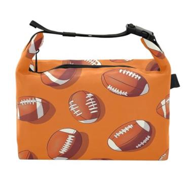 Imagem de STAYTOP Lancheira retrô de rúgbi com fivela de alça, lancheira isolada para meninos e meninas, lancheira térmica para trabalho escolar