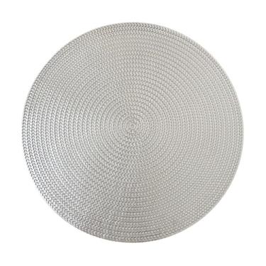 Imagem de Jogo Americano Redondo 4 até 12 peças Mesa REDONDO 38cm Descanso de Prato (8,PRATA)