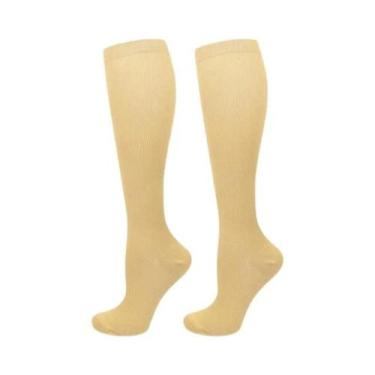 Imagem de Meias De Compressão Unissex 15-20 mmHg Até O Joelho Para Ciclismo, Fut