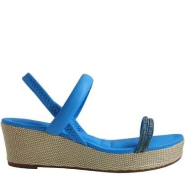 Imagem de Sandália Feminina Casual Dia a Dia com Strass Anabela Dakota Y6002-Feminino