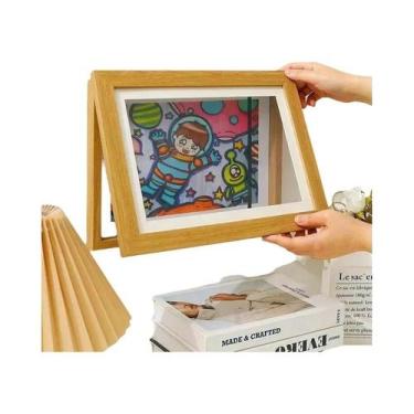 Imagem de Quadro De Desenho De Madeira A4 Para Crianças, Exibição De Pôsteres De