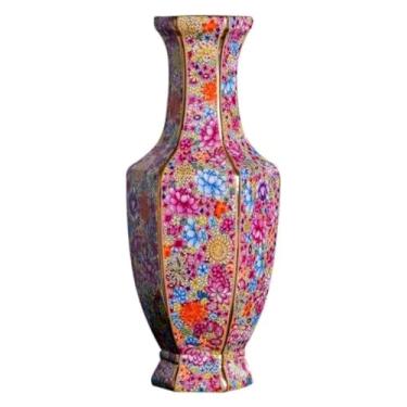 Imagem de Vaso de decoração de vaso de cerâmica clássico criativo para decoração de flores secas, arte, casa, casa, sala de estar, quarto, escritório, mesa, decoração de casa