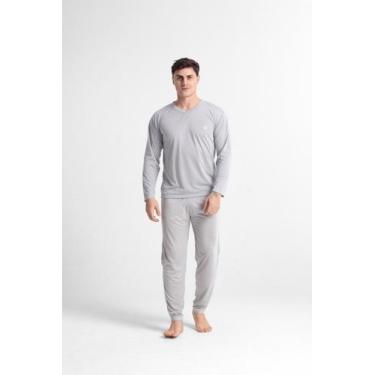 Imagem de Pijama adulto masculino longo camisa e calça comprida - Jucatel 001, C