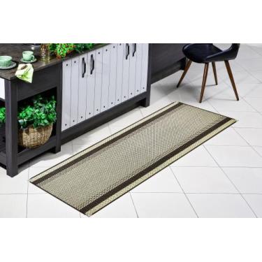 Imagem de Tapete passadeira 0,66 x 1,80 sisal corredor antiderrapante facil de l