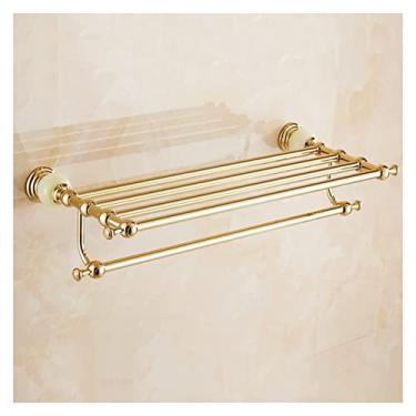 Imagem de 3FLQOOPP Toalheiro Suporte de toalha de mão de jade, toalheiro de banho europeu, rack de banheiro, barra de toalha de banheiro/haste única/a, lobo cinza (haste dupla lobo cinza)