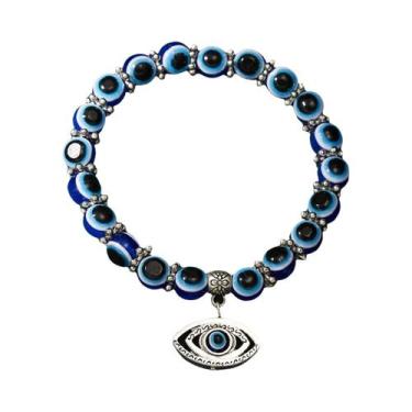 Imagem de Pulseiras De Olho Grego Azul Para Homens E Mulheres, Joias Turcas Arte