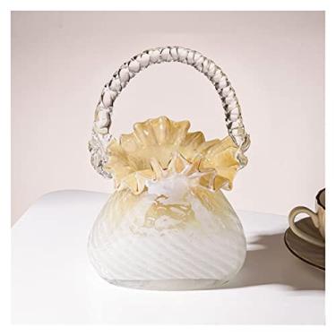 Imagem de Vasos nórdicos modernos bonitos e luxuosos de centro de mesa vintage vaso de flores vintage decoração chinesa moderna para decoração de quarto El Hogar peças centrais FY25XP (pequeno)