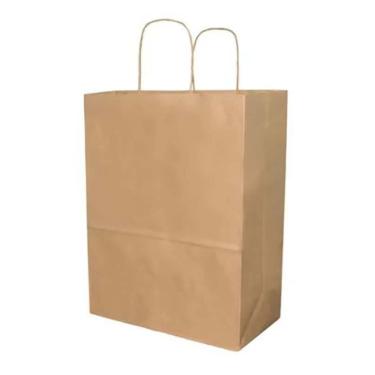 Imagem de Sacola Papel Kraft 135G 18X8X24Cm Alça Colada Pacote Com 50