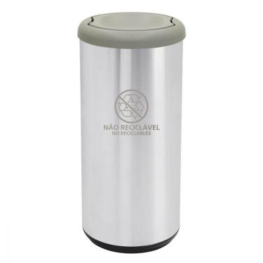 Imagem de Lixeira Inox Tramontina 40L Cápsula Selecta Basculante Cinza