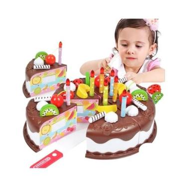 Imagem de Brinquedo De Cozinha Infantil DIY Para Fazer Bolo De Aniversário, Frut