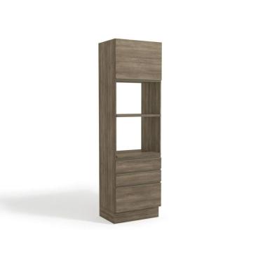 Imagem de Paneleiro De Cozinha Maxxi G750 Torre Quente C- 1 Porta E 3 Gavetas 70cm Nogal - Kappesberg