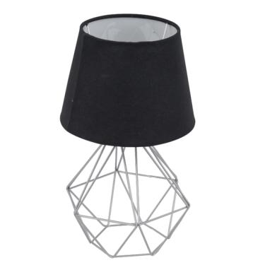 Imagem de Abajur Aramado Diamante Prata/Preto