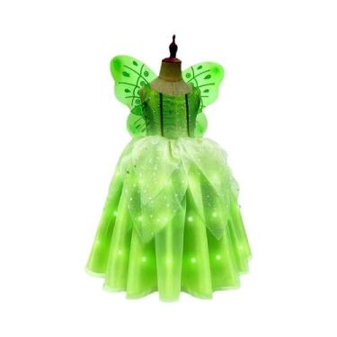 Imagem de Vestido Infantil Com Luzes LED, Roxo E Verde, Fantasia De Cosplay Para