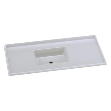 Imagem de Pia de Cozinha Mármore Sintético 120x55cm Multimóveis CR20479, Gelo