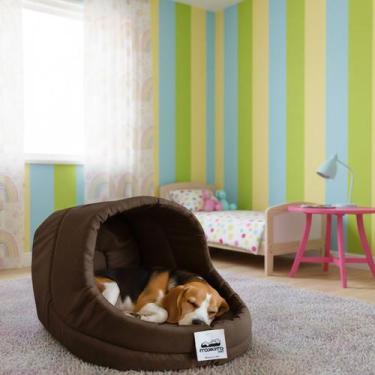 Imagem de Cama Suede Iglu Luxo Caes Gato Lavavel Casinha Marrom Oferta - - Maxxi