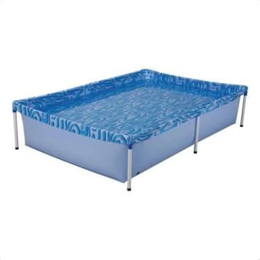 Imagem de Piscina Infantil 1000 Litros Retangular PVC com Armação 1,89m Azul Mor