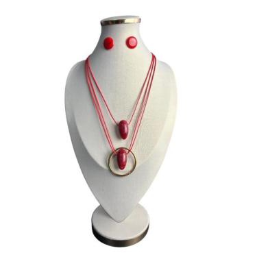 Imagem de Colar Feminino Maxi kit brinco Fio Casual Estiloso Atemporal - MLBpel,