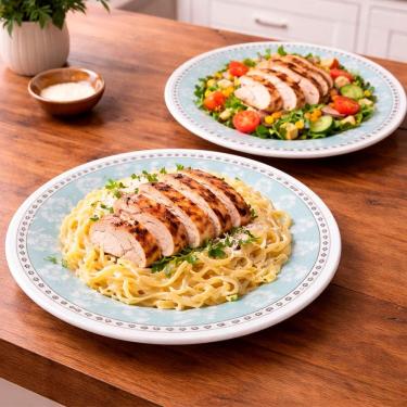 Imagem de Pratos Raso Jantar Donna Bosque Oxford Jogo Kit 6pçs De 26cm