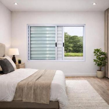 Imagem de Janela Veneziana 3 Folhas Alumínio Branco 100x150 - Brecorimo