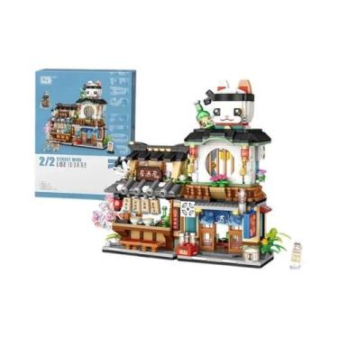 Imagem de Blocos De Montar LOZ: Loja De Takoyaki E Sorveteria Com Tema De Rua - 