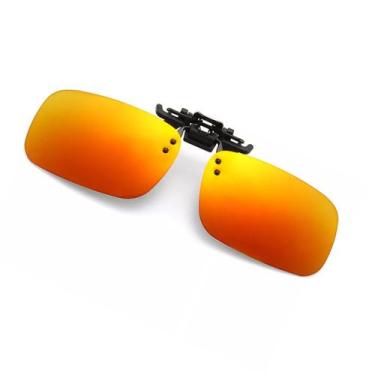 Imagem de Clip On Adapta P/ Oculos De Grau Proteção Uv 400nm Masculino Lente Lar