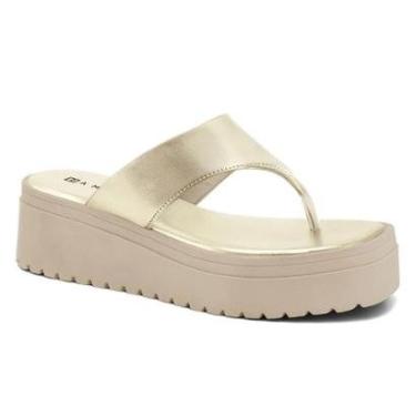 Imagem de Sandália Ramarim Anabela Dedo Feminina-Feminino