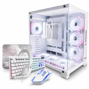 Imagem de PC Gamer White Intel Core i5 16GB SSD 1TB Kit 4x1 Aquario branco Branc