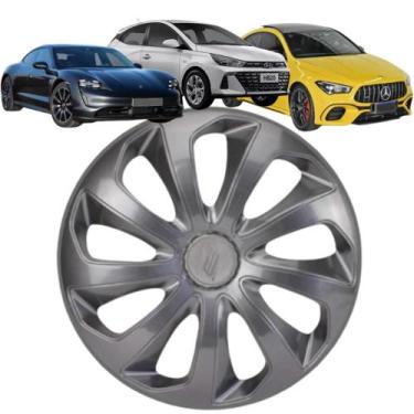 Imagem de 1 Calota Esportiva Modelo Velox Aro 13 Polegadas Grafite Universal Eli
