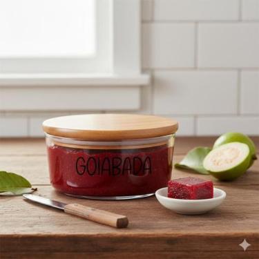 Imagem de Pote Hermético Redondo Vidro (630 ml) Goiabada - Casa Vitá, Goiabada
