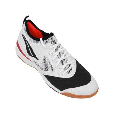 Imagem de Chuteira Futsal Penalty Max 1000 Locker Ecoknit 124223, Branco preto e