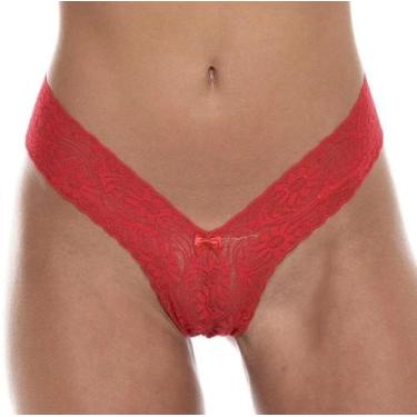 Imagem de Calcinha Fio Renda Vermelha Tam G - Sexy Love
