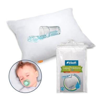 Imagem de Protetor de Travesseiro Para Bebê 30 x 40cm Algodão Percal 200 Fios Ca