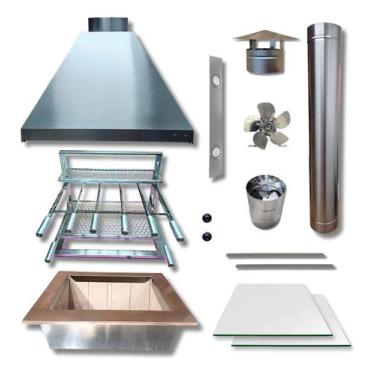 Imagem de Kit Churrasqueira Gourmet InoX Média 1 tubo  - Premier Grill