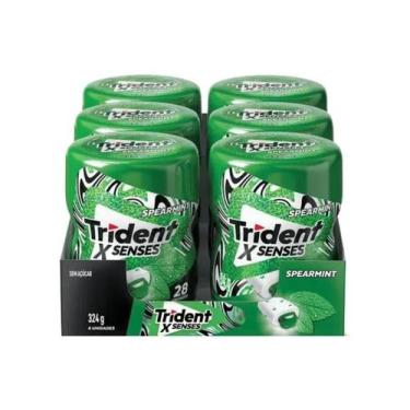 Imagem de Chiclete Trident Menta Spearmint X Senses Dp C/ 6uni 54g