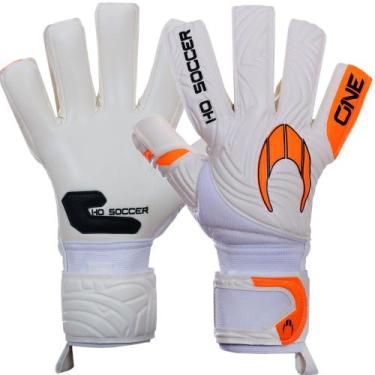 Imagem de Luva De Goleiro Ho Soccer One Profissional, Branco, Laranja, 10