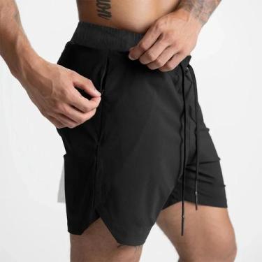 Imagem de Shorts Masculinos De Corrida De Secagem Rápida Camada Única 2024 Tecid