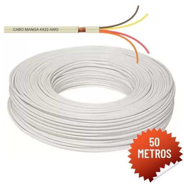 Imagem de Cabo Manga Fibra Óptica 4X22 Awg Para Iluminação De Piscinas Led Rgb - 50 Metros