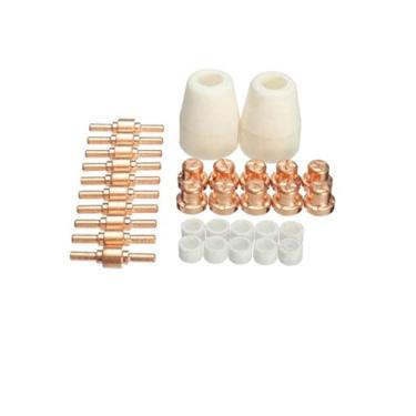 Imagem de Qiang Han Kit de consumíveis de tocha de cortador de plasma de ar 32 peças para máquina de solda de corte