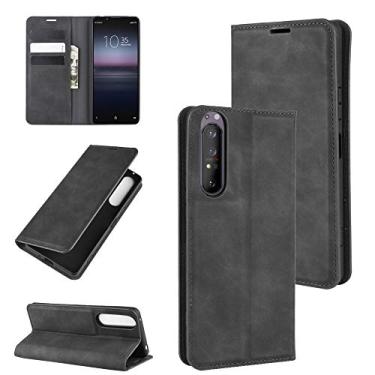 Imagem de For Sony 1 II Retro-skin Business Magnetic Suction Leather Case with Holder & Card Slots & Wallet