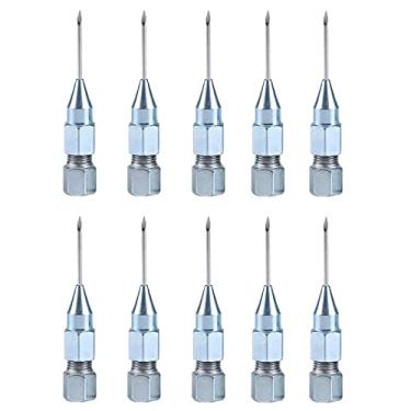 Imagem de Dispensador de graxa para nariz Benliu Needle PSI para acessórios de graxa nivelados ou difíceis de alcançar, 7 cm, prata, 10 peças