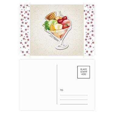 Imagem de Cartão postal cereja laranja morango fruta doce sorvete Natal flor celebração bênção postal postal