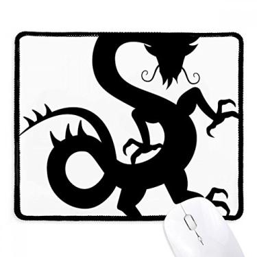 Imagem de Mouse pad com estampa chinesa de dragão com borda costurada, tapete de borracha para jogos