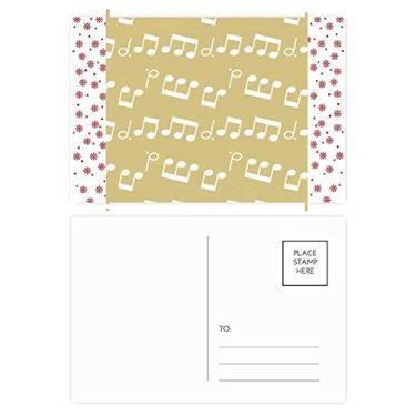 Imagem de Notas musicais brancas, amarelo, claro, Natal, flor, celebração, cartão postal, bênção, cartão postal
